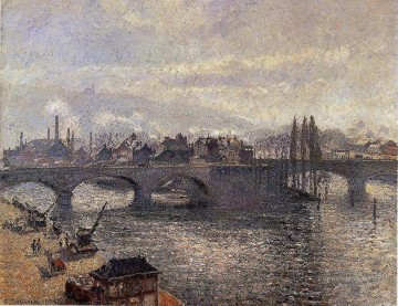  Pissarro Art - the pont corneille rouen morning effect 1896 Camille Pissarro